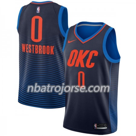 Män Oklahoma City Thunder Tröja Russell Westbrook 0 Nike 2017-18 Navy Swingman Män Oklahoma City Thunder Tröja Russell Westbrook 0 Nike 2017-18 Navy Swingman